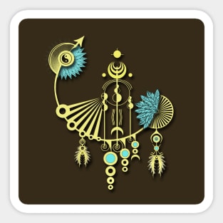 Tock Retro Art Ornament Sticker